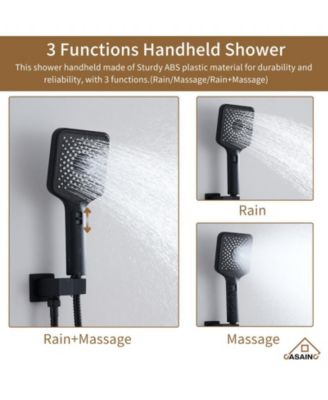3 Functions 12 Inch Ceiling Mounted Thermostatic Shower System