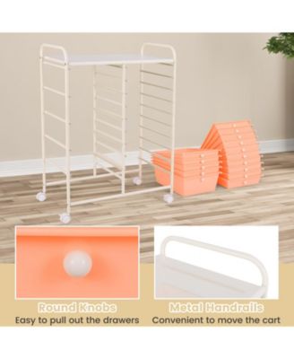 15-Drawer Utility Rolling Organizer Cart Multi-Use Storage