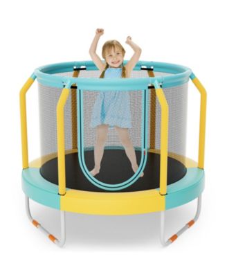 Mini Trampoline with Enclosure and Heavy-duty Metal Frame