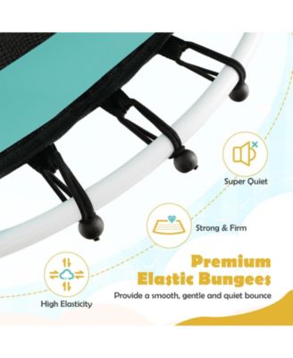 Mini Trampoline with Enclosure and Heavy-duty Metal Frame