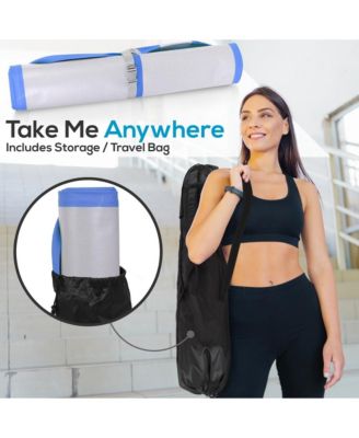 9.8 ft. Tumbling Gymnastics Inflatable Air Mat with Electric Air Pump, Blue