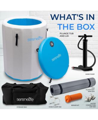 Inflatable Cold Plunge Tub with Lid and Insulated Design, Black