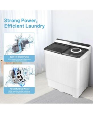 26 Pound Portable Semi-automatic Washing Machine with Built-in Drain Pump