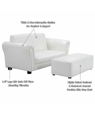 Soft Kids Double Sofa with Ottoman