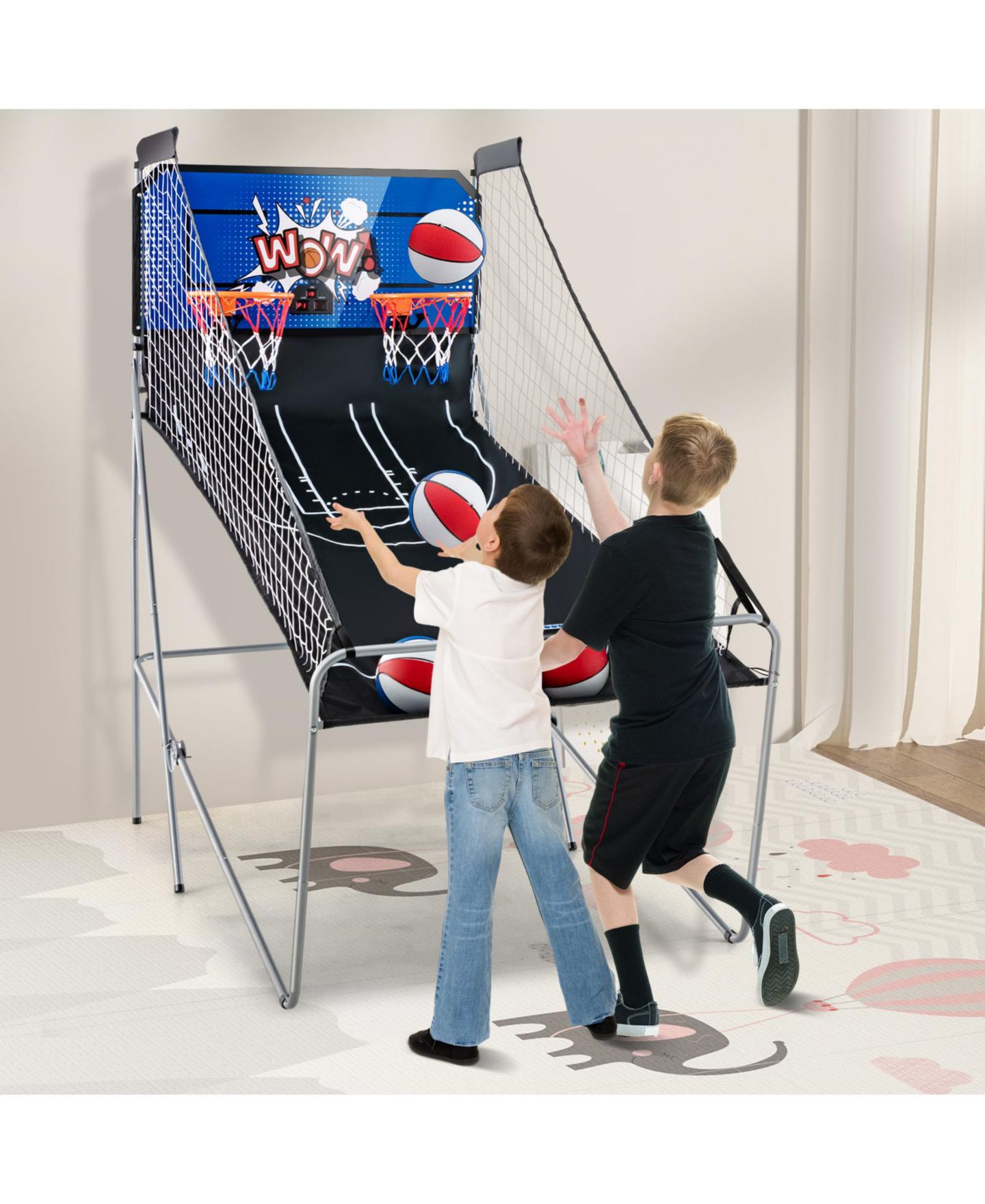 Детская игрушка GOUUN Dual-Shot 8 Game Modes Basketball Arcade Game, Ages 5+, цвет: Синий — фото 2