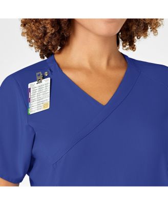 Women's W123 Mock Wrap Scrub Top