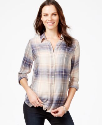 Lucky Brand Long-Sleeve Plaid Shirt - Macy's