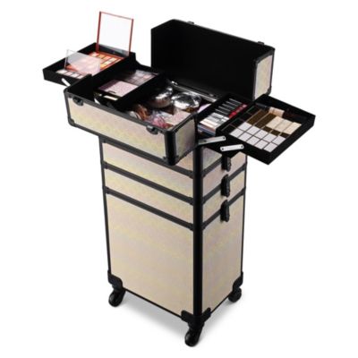 3-Piece Makeup Train Cases Cosmetic Organizer Kit Grace ForgetMeNo