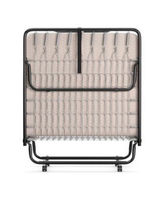 Rollaway Guest Bed with Sturdy Steel Frame and Memory Foam Mattress