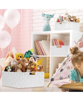 7-Piece Double Woven Basket Bin Set