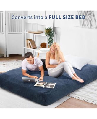 Bean Bag Chair for Adults, Giant Bean Bag Bed, Convertible Bean Bag Chair Bed from