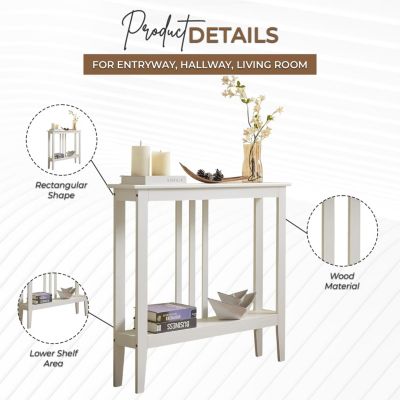 Entryway Table - Narrow Console Table - Console Table with Storage - Wood Console Tables for Entryway