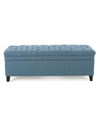 Button-Tufted Storage Ottoman with Soft-Close Lid, Storage for Bedroom, Living Room, Entryway