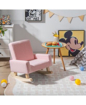 Kids Rocking Chair with Solid Wood Legs