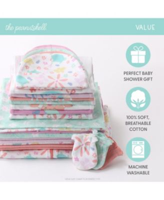 Baby Girls Layette Gift Set Girls, Ocean Flower, 23 Essential Pieces, 0-3 Months
