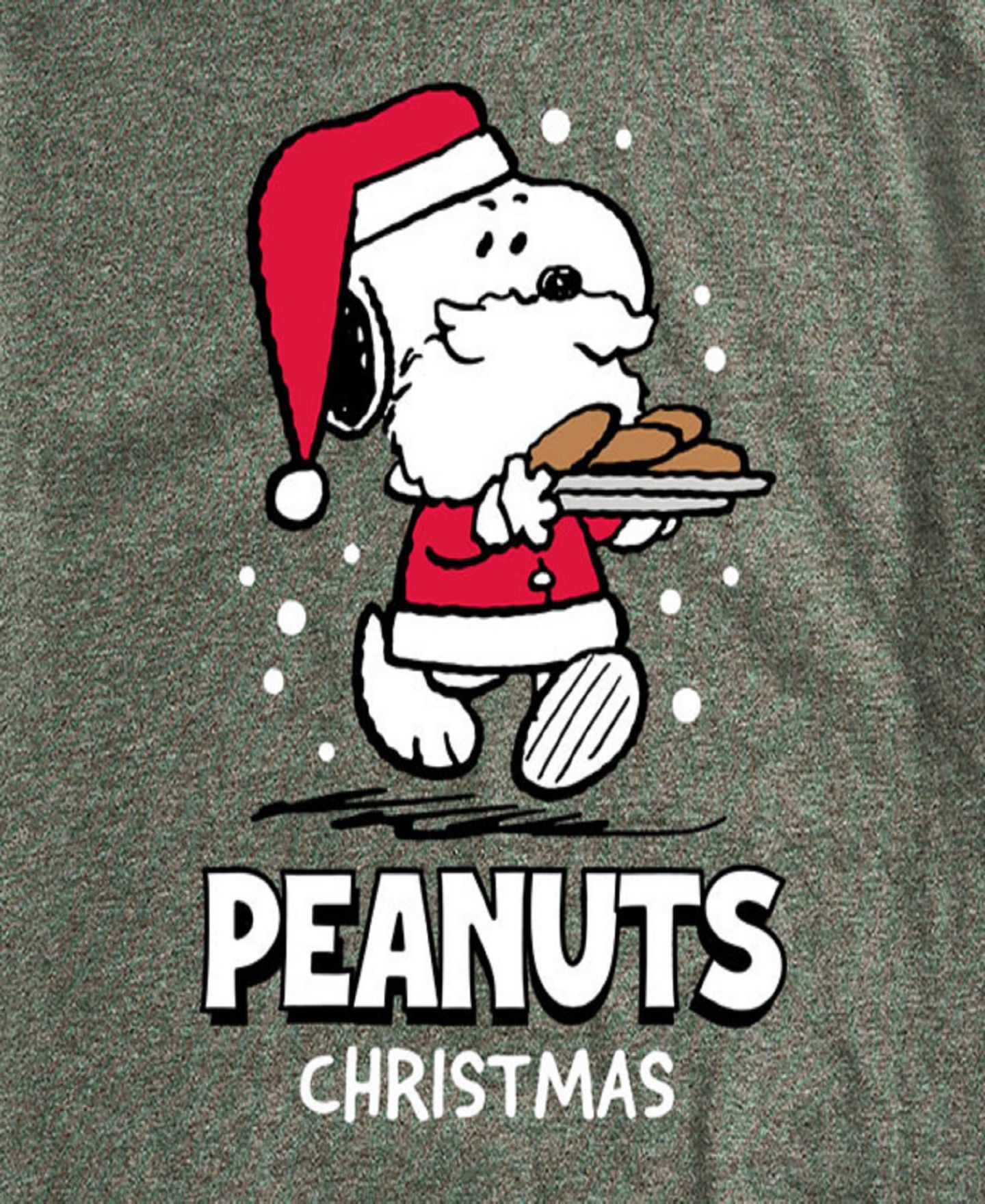 Мужская футболка AIRWAVES Peanuts Snoopy Santa Short Sleeve, цвет: Зелёный — фото 3