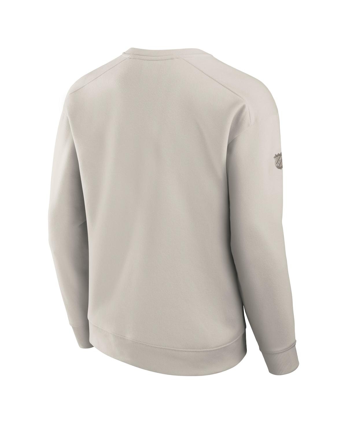 Fanatics Men's Cream Vegas Golden Knights Authentic Pro Road Fleece Pullover Sweatshirt In Cream