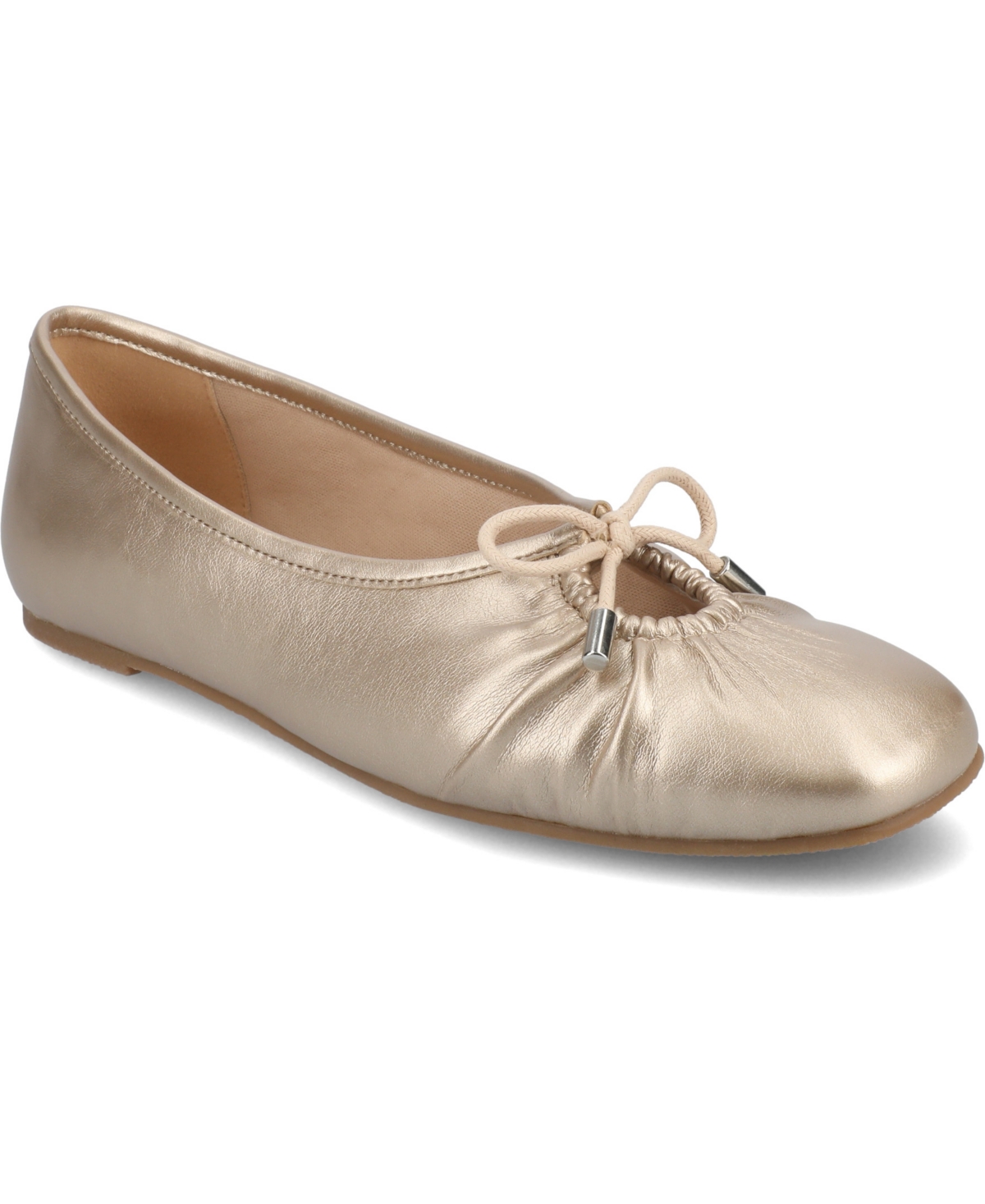 Shop Journee Collection Women's Callee Keyhole Ballet Flats In Champagne