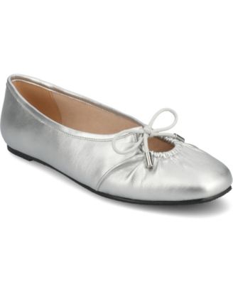 Women's Callee Rouched Tie Ballet Flats