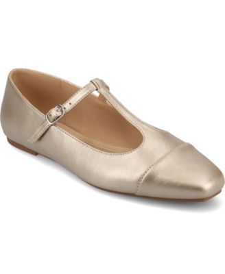 Women's Theah T-Strap Cap Toe Mary Jane Flats