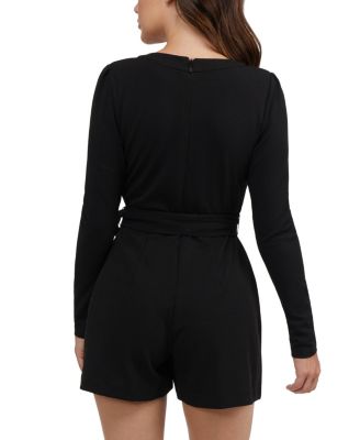 Women's Snap Detail Belted Romper
