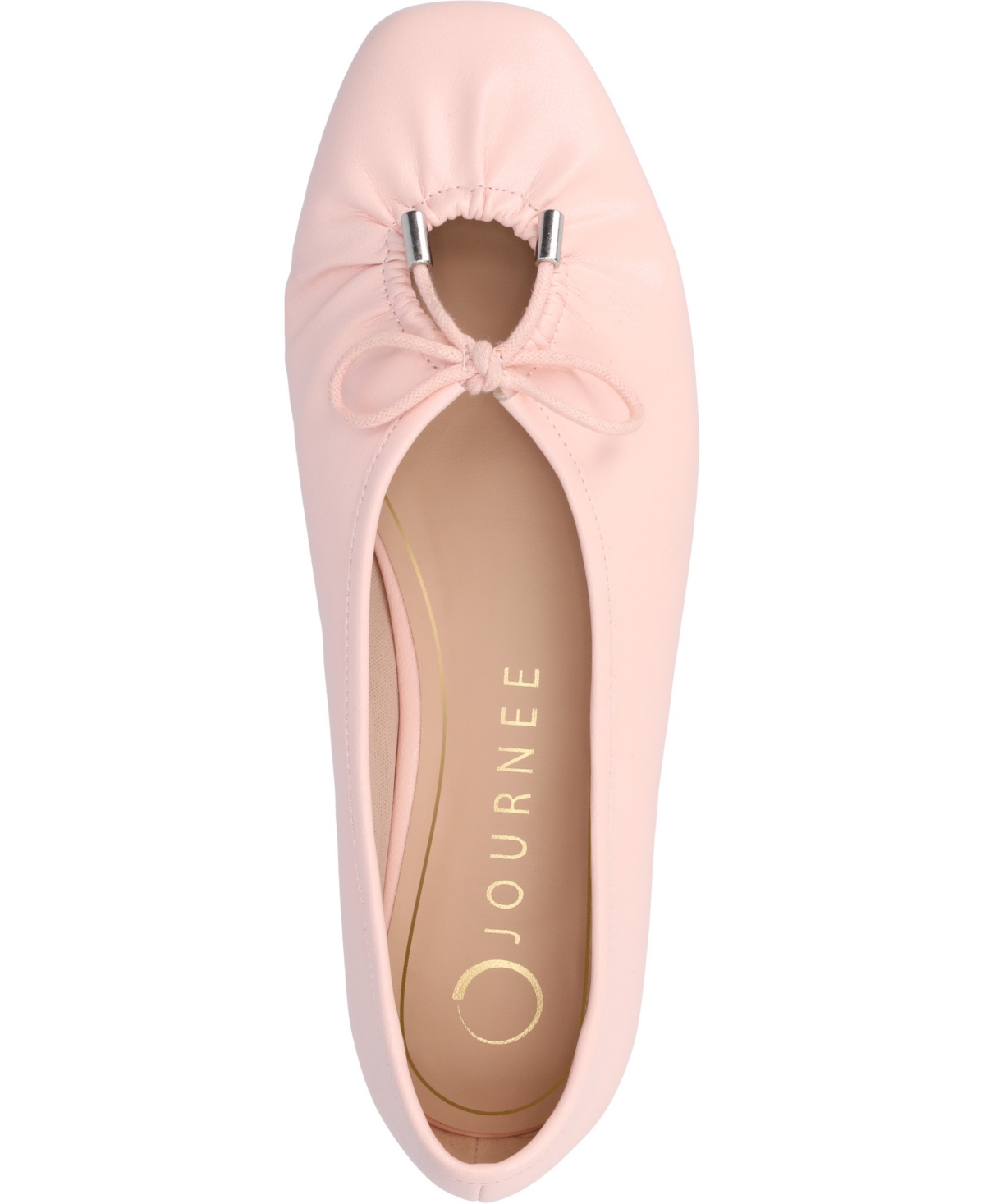Journee Collection Callee Keyhole Square Toe Flat In Pink