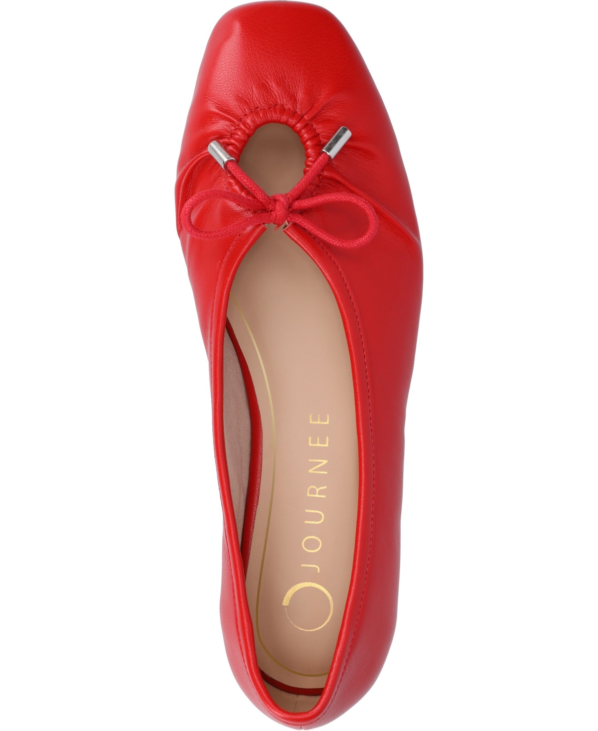 Shop Journee Collection Women's Callee Keyhole Ballet Flats In Red
