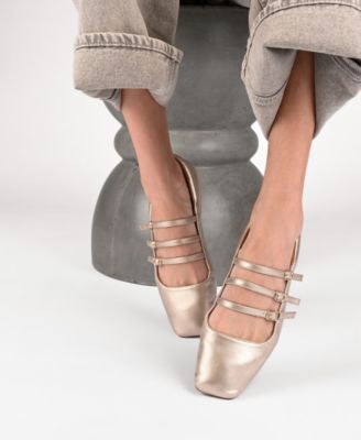 Women's Darlin Multi Strap Mary Jane Square Toe Flats