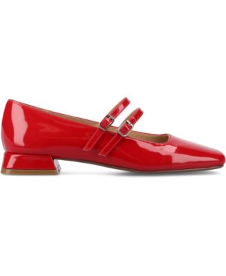 Women's Gredah Square Toe Double Strap Mary Jane Flats