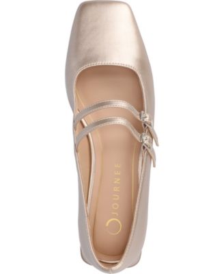 Women's Gredah Square Toe Double Strap Mary Jane Flats