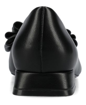 Women's Ophelia Bow Low Block Heel Dress Flats