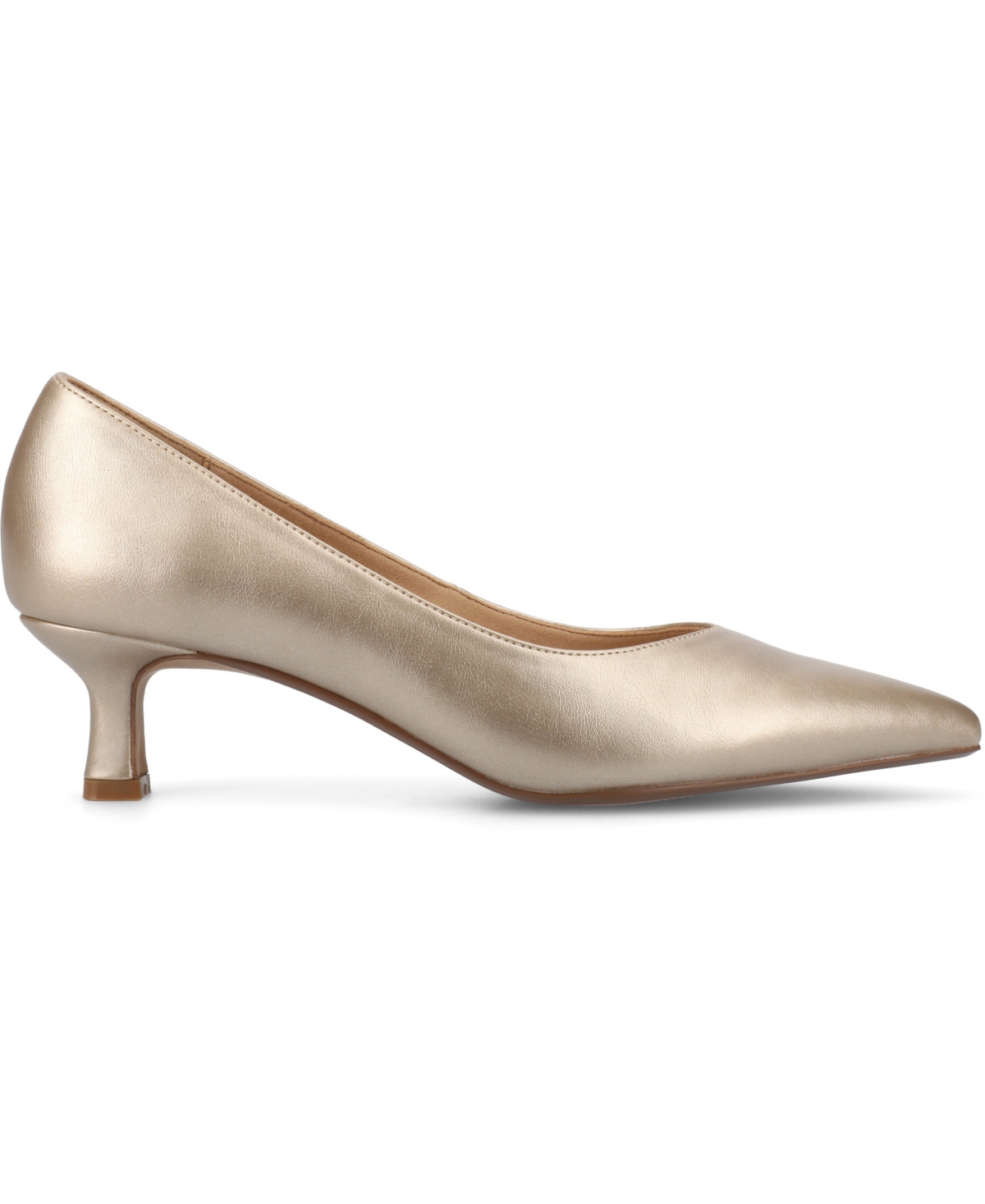 JOURNEE COLLECTION WOMEN'S PAMMIE POINTED TOE KITTEN HEEL DRESS PUMPS 