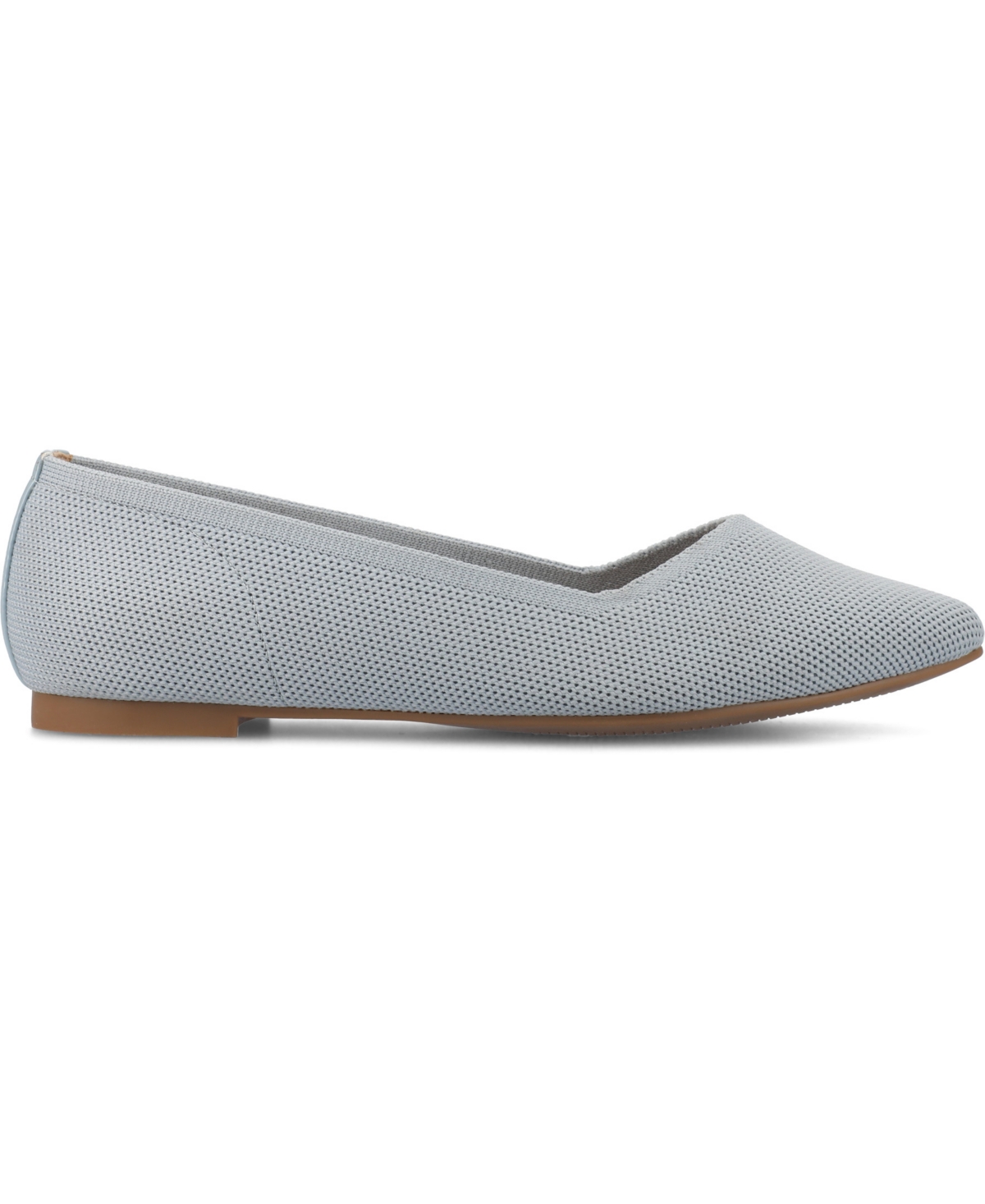 Journee Collection Women's Minnah Knit Pointed Toe Dress Flats In Blue