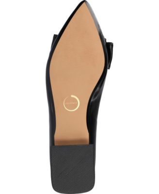 Women's Ophelia Bow Low Block Heel Dress Flats