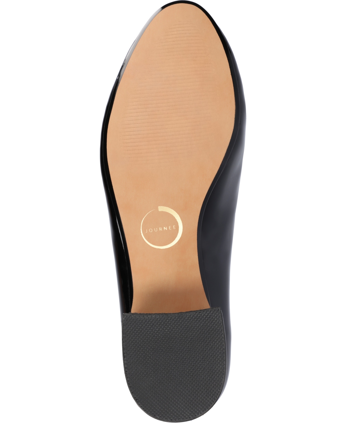 Shop Journee Collection Women's Saarii Round Toe Block Heel Pumps In Black Patent