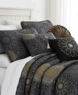 Midnight Floral 6-Pc. Quilt Set, King/California King