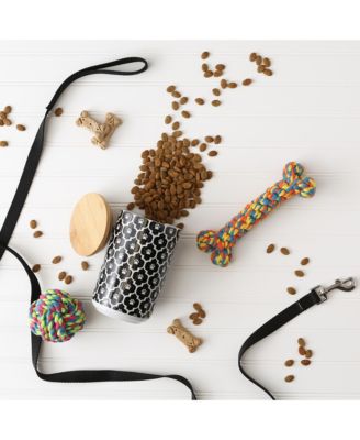 Lattice Paw Print Ceramic Pet Treat Canister