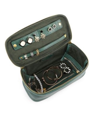 Celosia Rectangular Leather Jewelry Case
