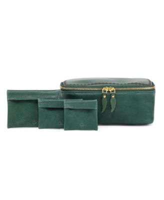 Celosia Rectangular Leather Jewelry Case