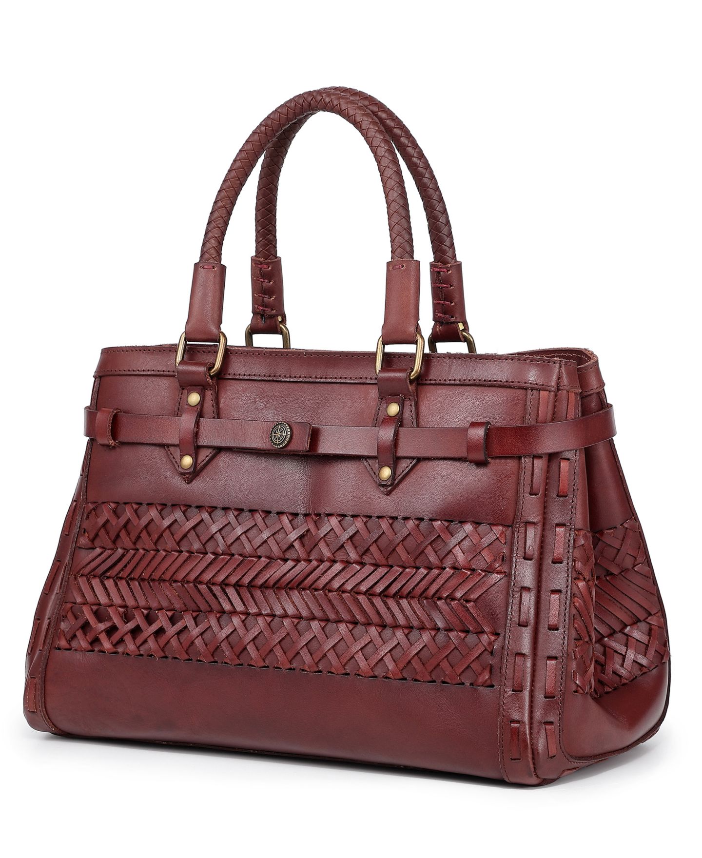 Женская сумка OLD TREND Lantana Medium Leather Satchel, цвет: Коричневый — фото 12