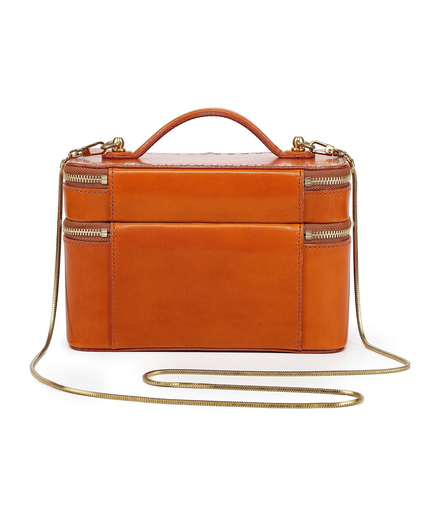 Женская сумка OLD TREND Ixia Small Trunk Handbag, цвет: Карамельный — фото 3