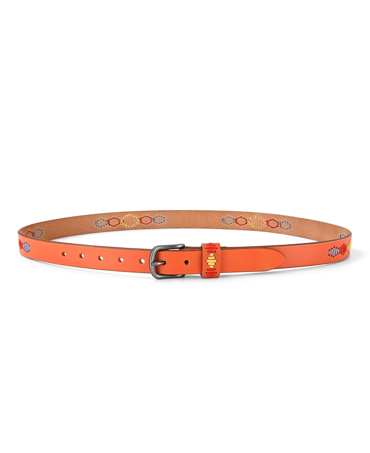 Old Trend Women's Boho Spirit Leather Belt In Orange