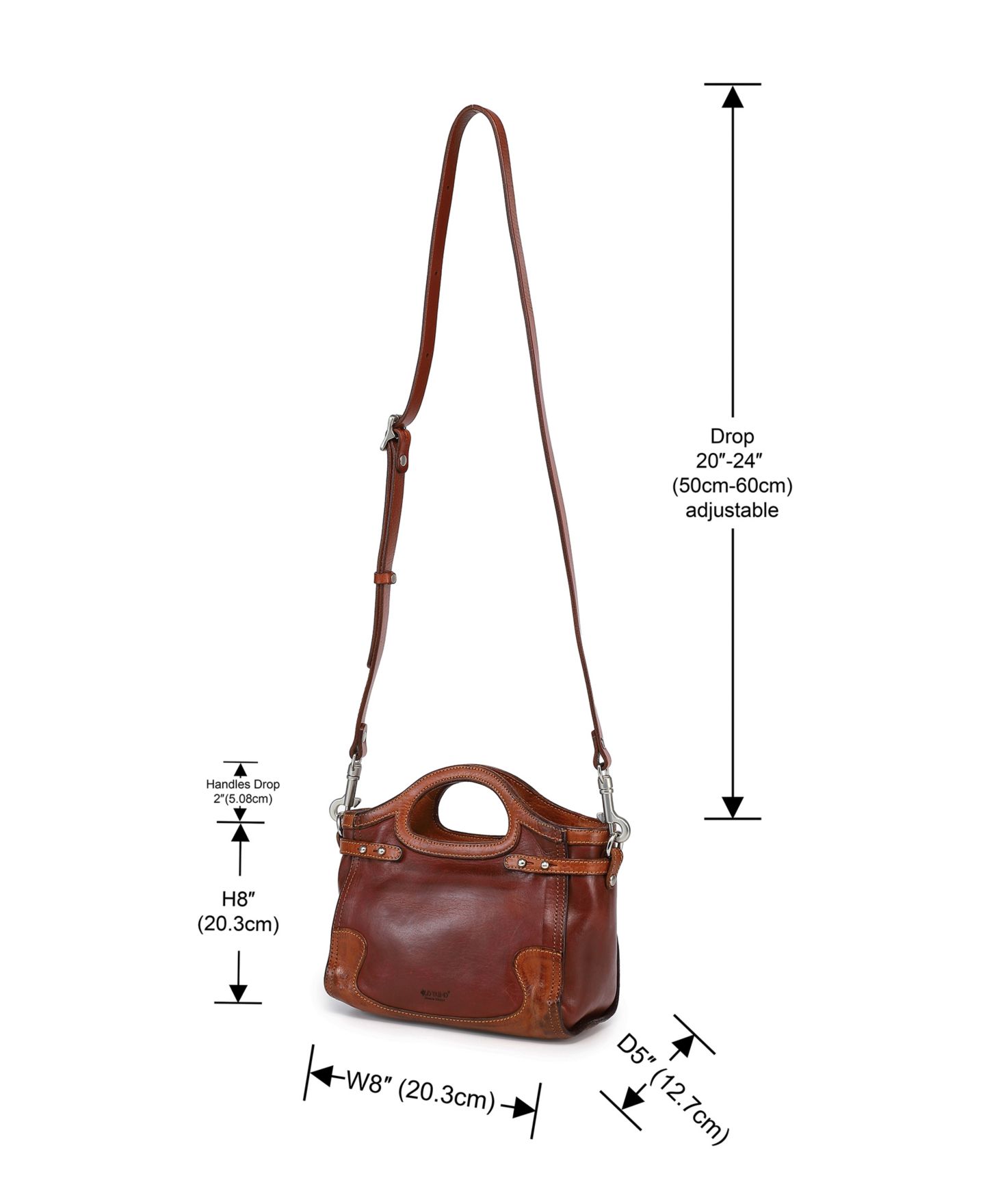 Женская сумка OLD TREND Canna Mini Satchel, цвет: Коричневый — фото 7