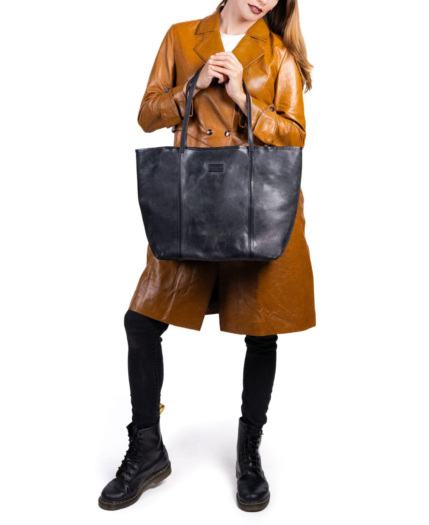 Женская сумка OLD TREND Alder Large Leather, цвет: Чёрный — фото 7