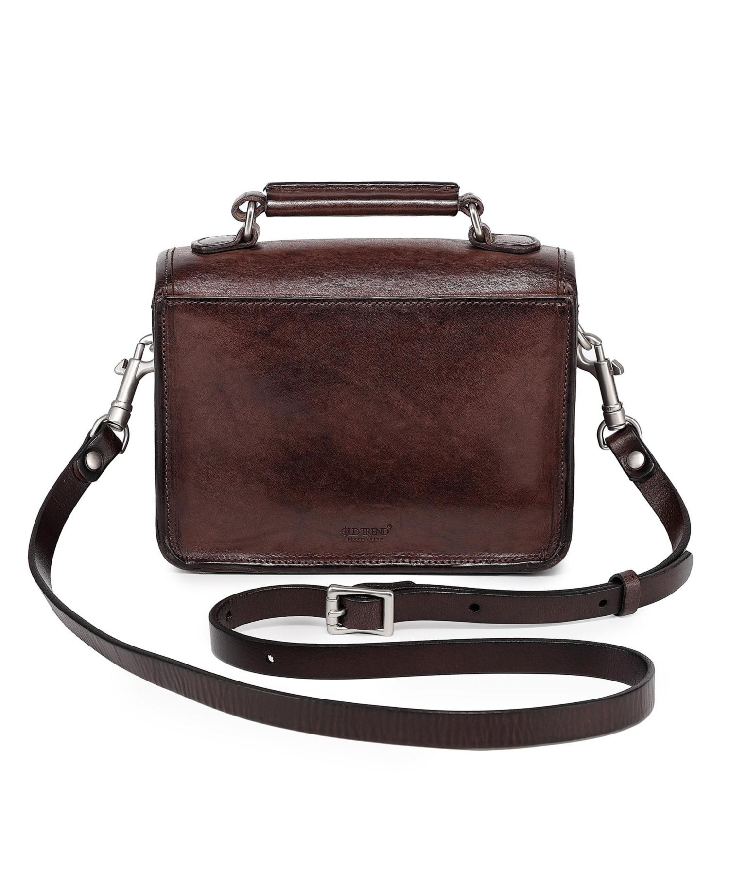 Laurel Mini Leather Convertible Pushlock Crossbody Bag