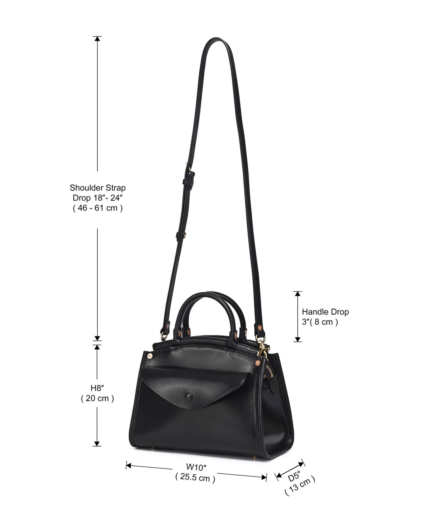 Женская сумка OLD TREND Laurel Vintage Satchel, цвет: Чёрный — фото 8