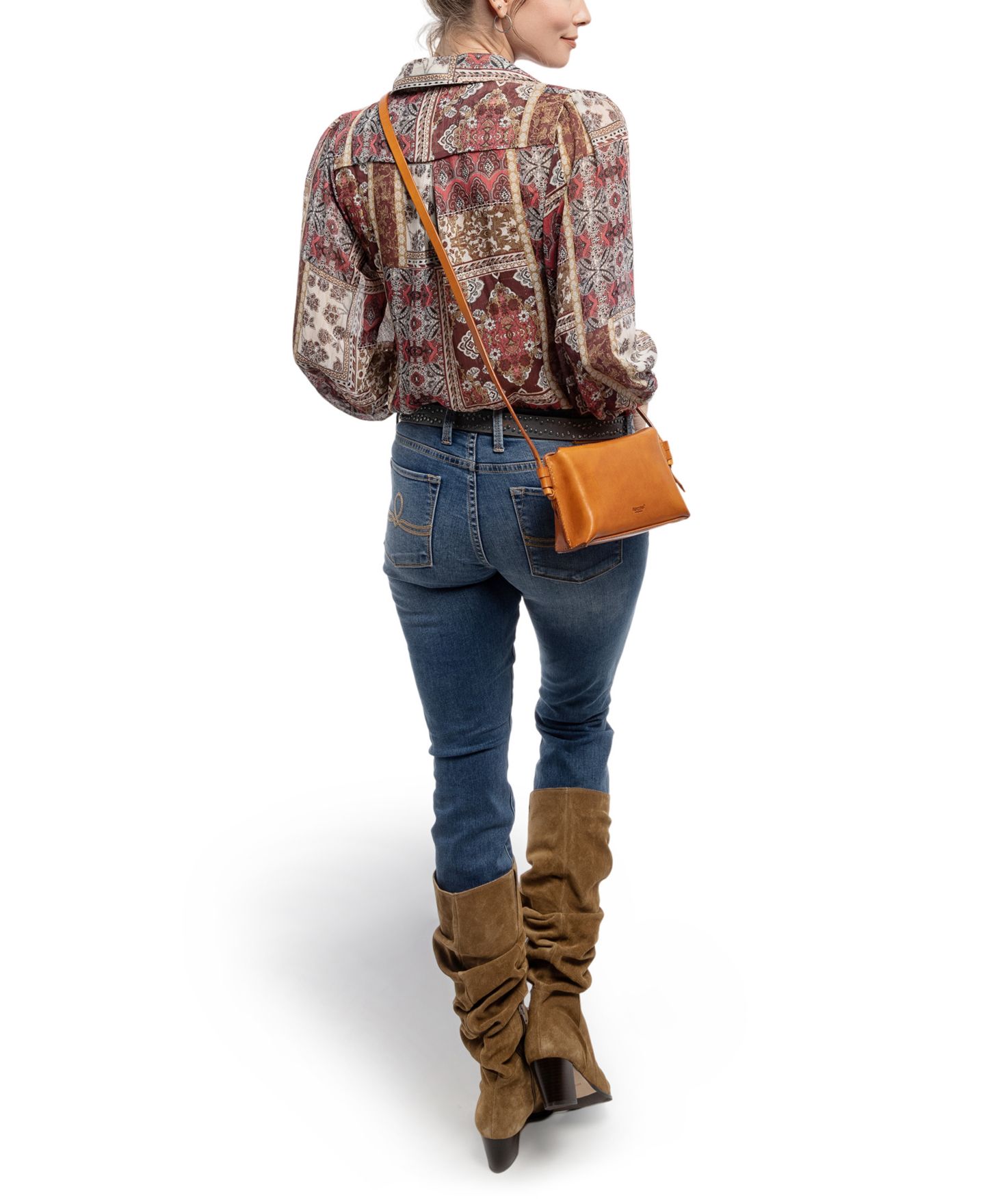 Женская сумка OLD TREND Snapper Vintage Crossbody, цвет: Карамельный — фото 9