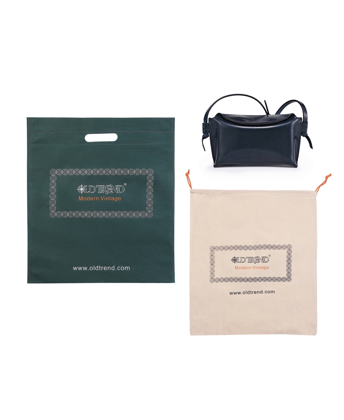 Old Trend Snapper Vintage Crossbody Bag In Navy