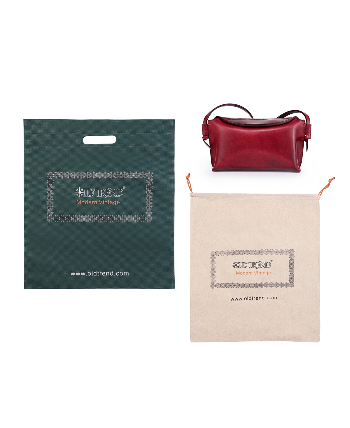 Old Trend Snapper Vintage Crossbody Bag In Maroon