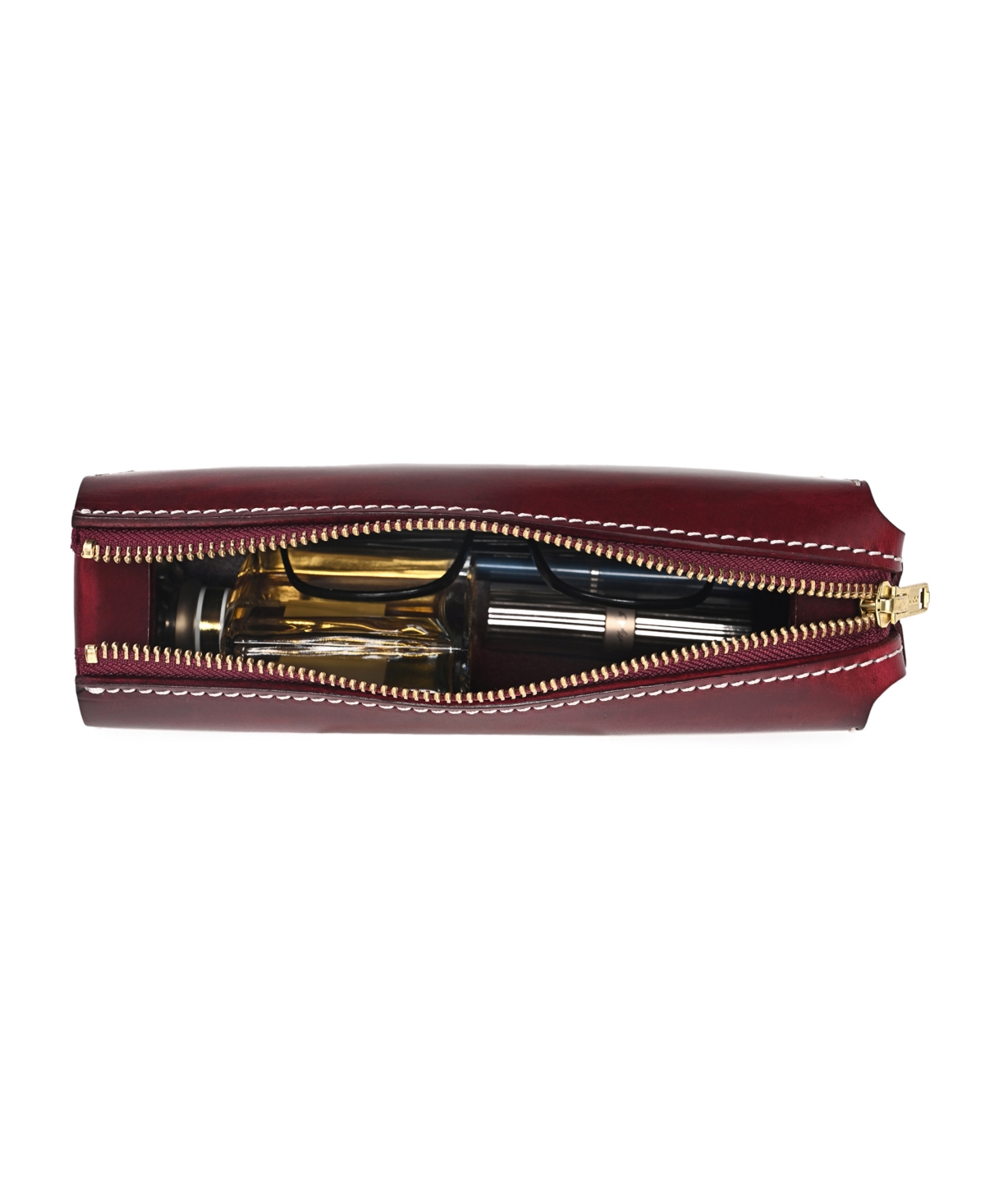 Old Trend Portable Leather Box In Maroon